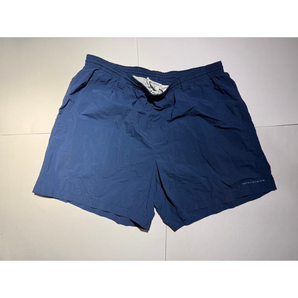 Columbia PFG Omni-Shade Nylon Fishing Shorts (Blue)